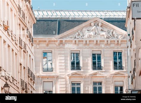 View On Architectural Details On A Facade European Building In Paris