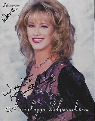 Marilyn Chambers Sexy Adult Legend Auth Autographed Promo Rare W