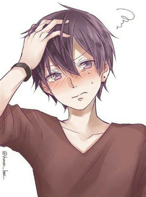 Artistic Cute Anime Boy Blushing