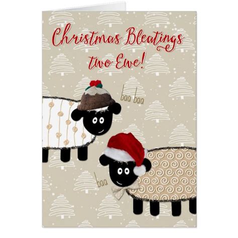 Christmas Card Funny Sheep Zazzle