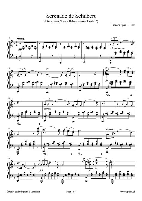 Ständchen (p. 1/4) | Klaviernoten, Klavier, Lieder
