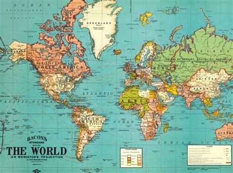 Vintage World Map Printable Map Print Instant Digital Download