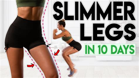 SLIMMER LEGS In 10 Days Lose Thigh Fat 8 Minute Home Workout YouTube