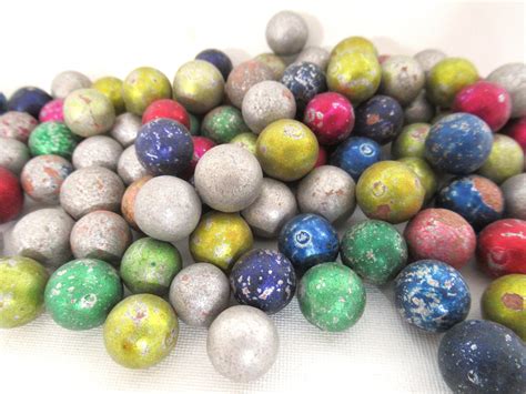 Set Of 100 Antique Clay Marbles 7d4g10ck1 Etsy