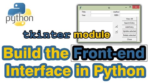 Build Python Graphic User Interface Gui By Tkinter Youtube