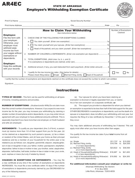 Form Ar4ec Fill Out Sign Online And Download Fillable Pdf Arkansas