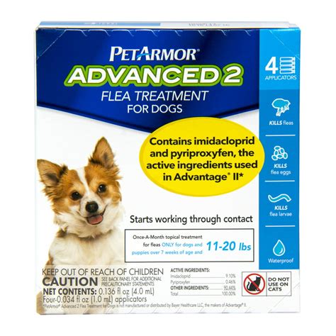 Petarmor Advanced 2 Flea Treatment For Dogs Medium Dog 4 Treatments