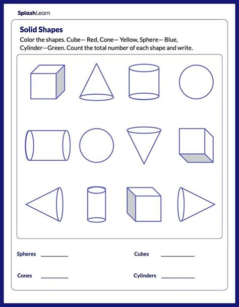 Identifying Solid Figures Worksheet Worksheets For Kindergarten