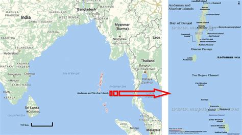 Andaman And Nicobar Islands Geographical Location In Bay Of Bengal In