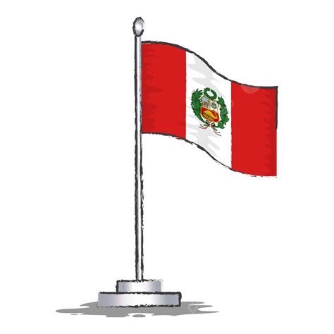 Peruvian Flag Vector Illustration Peruvian Flag Symbol Peru Png And