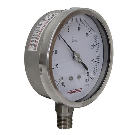 Pneumatic Air Gauge 0 60 Psi Lower Mount 14 Npt ~540 Size Thread 2