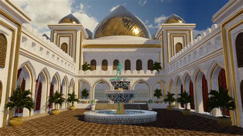 Video Arabian Castle And Dancing Fountain On Behance
