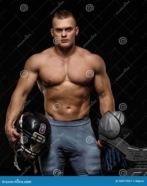 American Football Player Stock Image Image Of Clothing