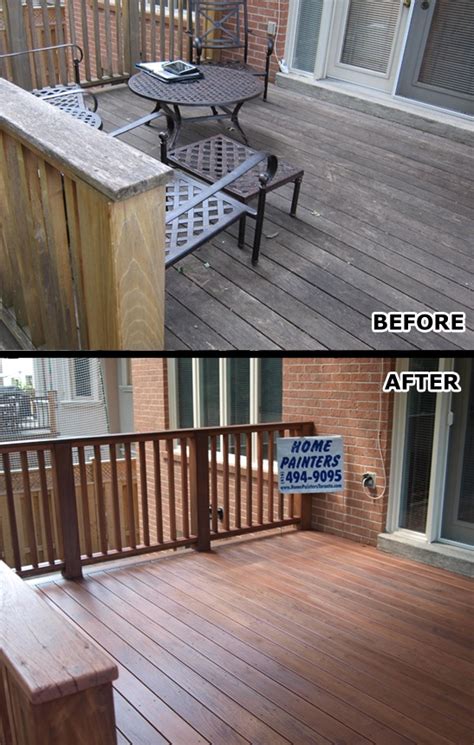 The Before And After Photos Of The Deck We Stained With Benjamin Moores