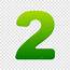 Number 2 Sign Design Template Elements Vector Green Gradient Icon On 