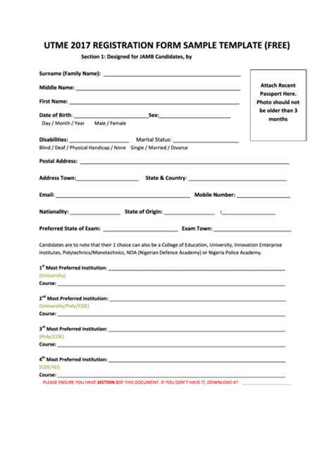 Registration Form Printable Pdf Download
