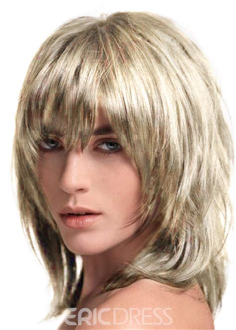 Ericdress Layered Shag Hairstyle With Full Fringe Middle Length