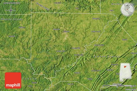 Satellite Map Of Cullman County