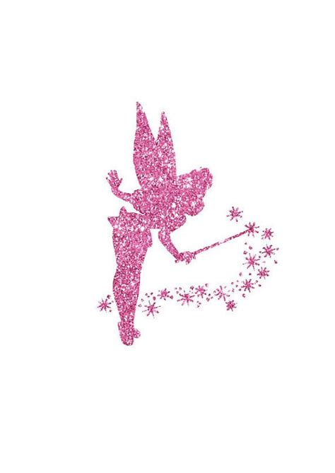 Pink Glitter Effect Tinkerbell Tinker Bell Tinkerbell Poster