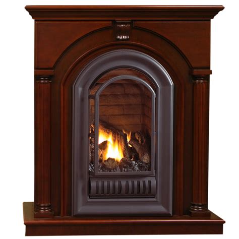 Hearthsense Natural Gas Ventless Gas Fireplace 20000 Btu Cherry