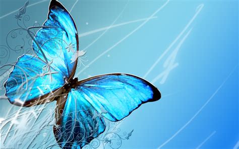 Morpho menelaus blue butterfly flying on a green background. 48+ 3D Butterfly Wallpaper HD on WallpaperSafari