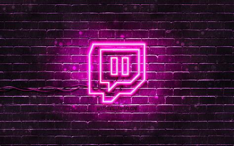 4k Free Download Twitch Purple Logo Purple Brickwall Twitch Logo