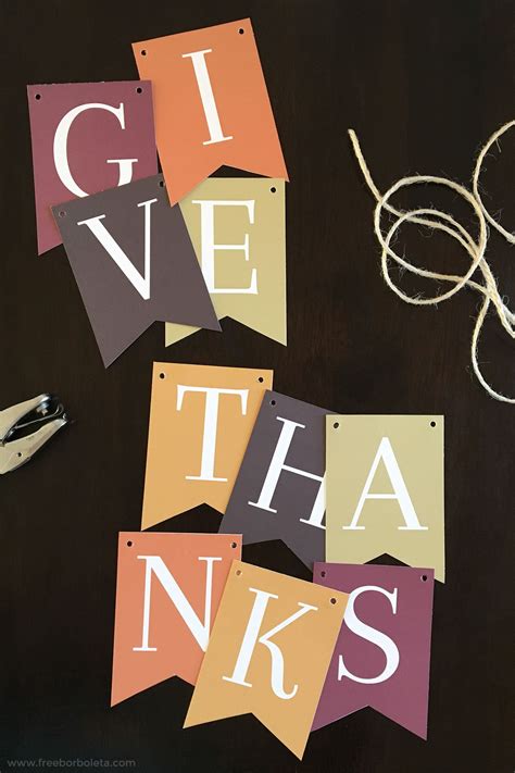 Give Thanks Banner Free Printable 259 West Free Thanksgiving