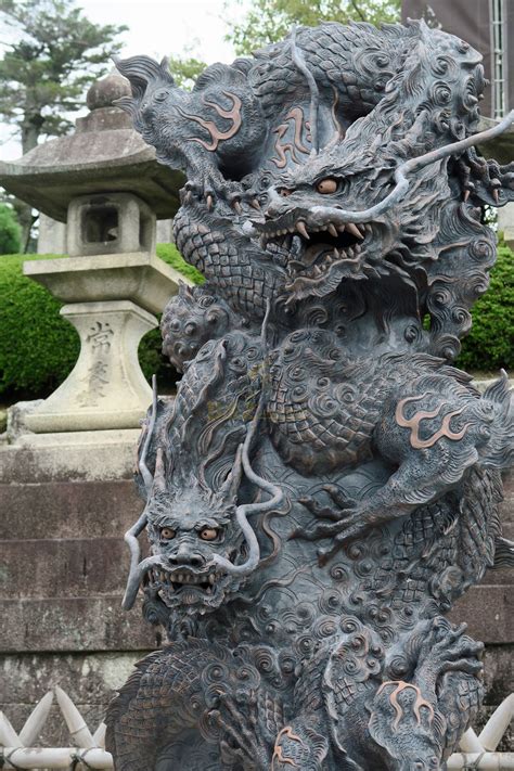 Japanese Dragon Garden Statue For Sale