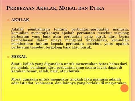 Secara formal perbedaan ketiga istilah tersebut adalah antara lain sebagai berikut: PPT - PENDIDIKAN MORAL PowerPoint Presentation, free ...