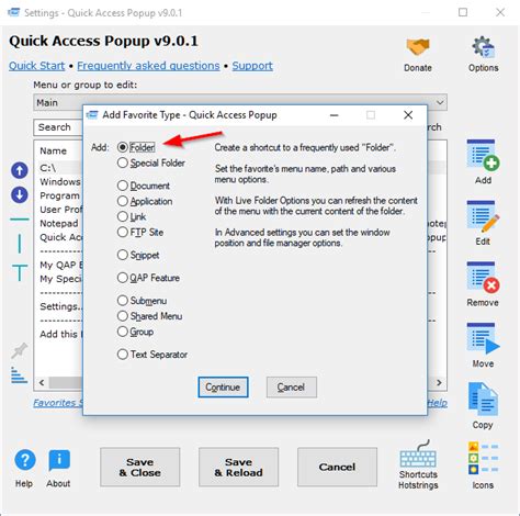 Tips Create A Favorite For Your Temporary Folder Quick Access Popup