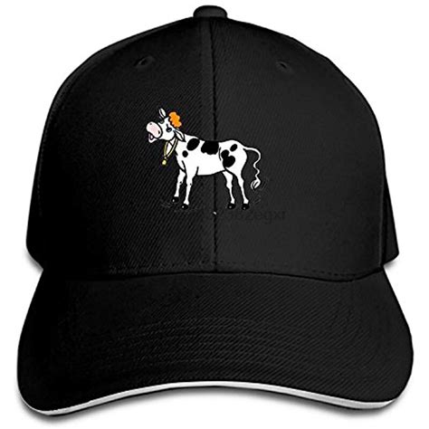 Cute Cow Adjustable Sandwich Baseball Cap Cotton Snapback Peaked Hat