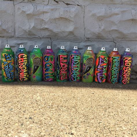 5 Personalized Graffiti Spray Paint Cans At Whole Sale Price Etsy