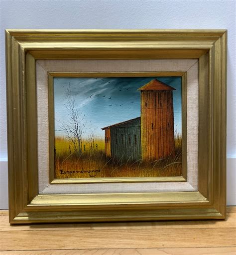 Original Everett Woodson Oil Painting Vintage Farmhouse Art Classic