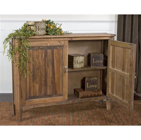 Vail Rustic Lodge Brown Reclaimed Fir Wood Console Cabinet Kathy Kuo Home