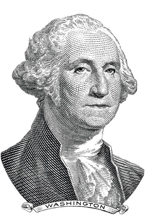 George Washington Icon In Filled Thin Line Outline And Stroke Style