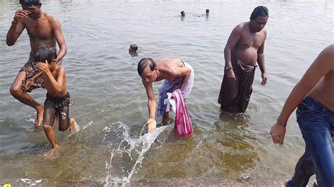 Bathing At Pond In A Village Youtube