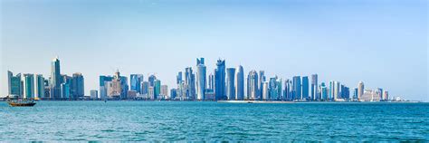 The tallest building in doha is aspire tower. Doha skyline 2015 Photograph by Paul Cowan