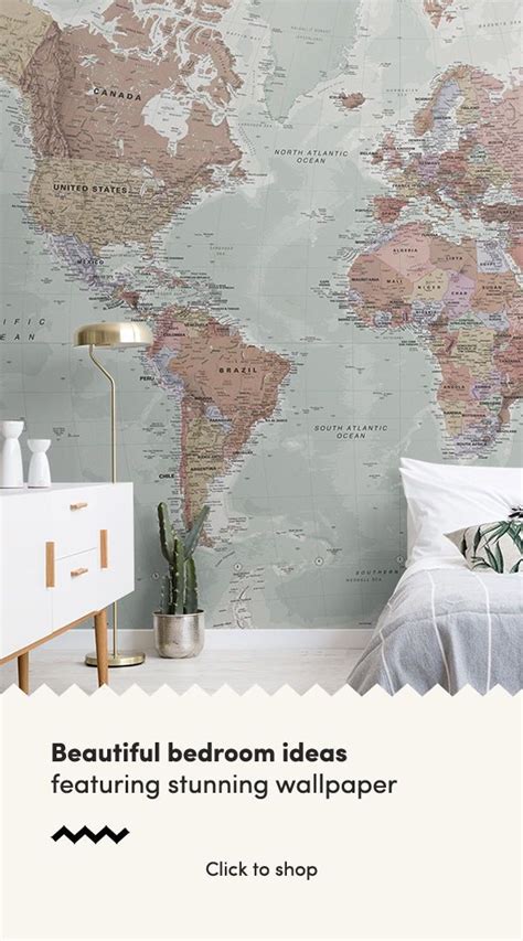 Classic World Map Wallpaper Mural Hovia Uk Beautiful Bedrooms Beautiful Bedroom Colors