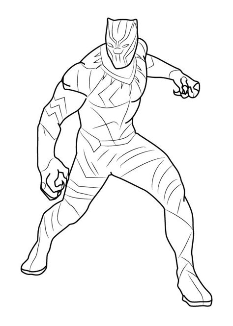 Marvel Black Panther Coloring Pages  Superhero coloring pages
