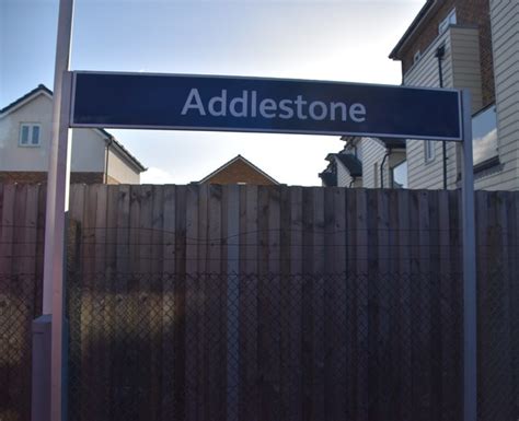 Addlestone Station Sign © N Chadwick Geograph Britain And Ireland