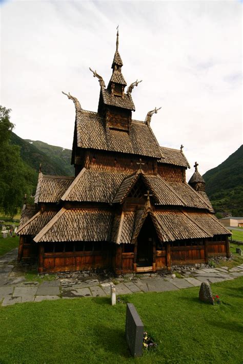 Highly Unusual Ancient Building In Scandinavia Stave Church In Norway