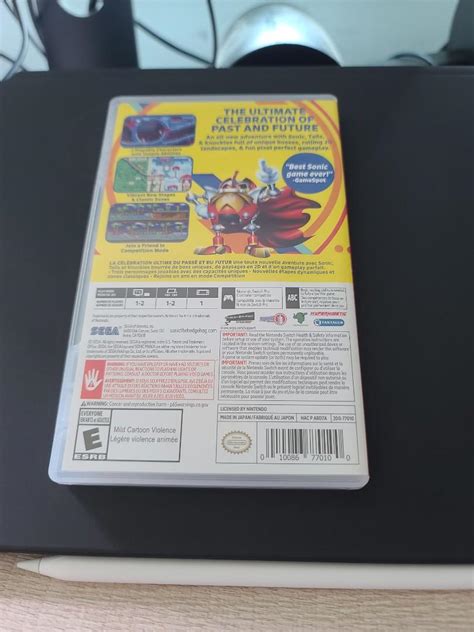 Sonic Mania Nintendo Switch Cartridge With Box Video Gaming Video