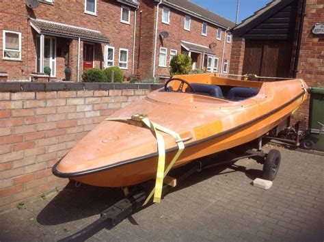 Speedboat 14ft Marina With Road Trailer No Outboard In Bradwell