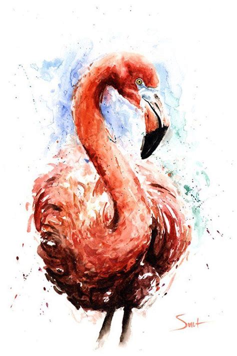 Flamingo Decor Flamingo Artwork Flamingo Art Print Flamingo Painting