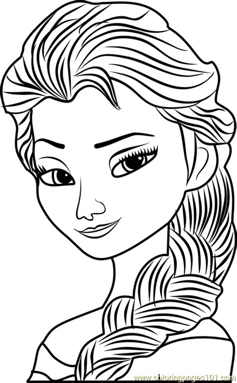 Coloring picture of an excavator: Elsa Face Coloring Page - Free Frozen Coloring Pages ...
