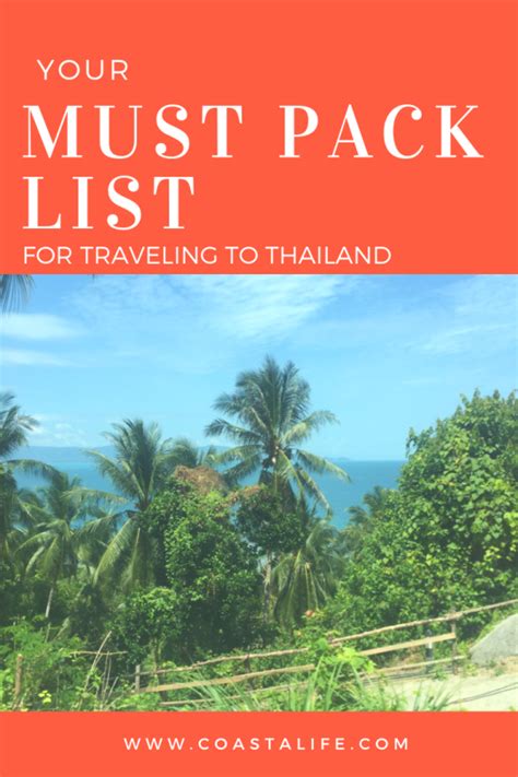 Your Must Pack Items For Thailand Thailand Packing List Thailand