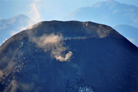 Sleeping Volcano Awakes Volcano Aerial View Awakens