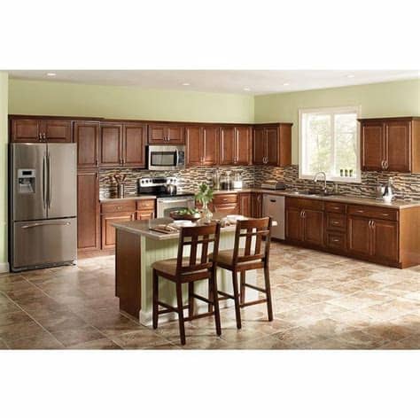 Our collection of kitchen cabinets style and shades also extend to the bathroom to help you achieve a wholesome look with matching vanities. Hampton Bay 18x84x24 in. Pantry Cabinet in Cognac-KP1884 ...