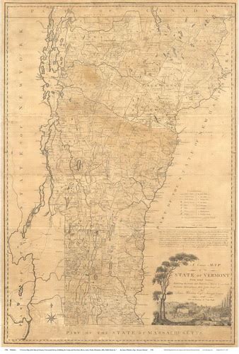 Whitelaws Map Of Vermont 1796