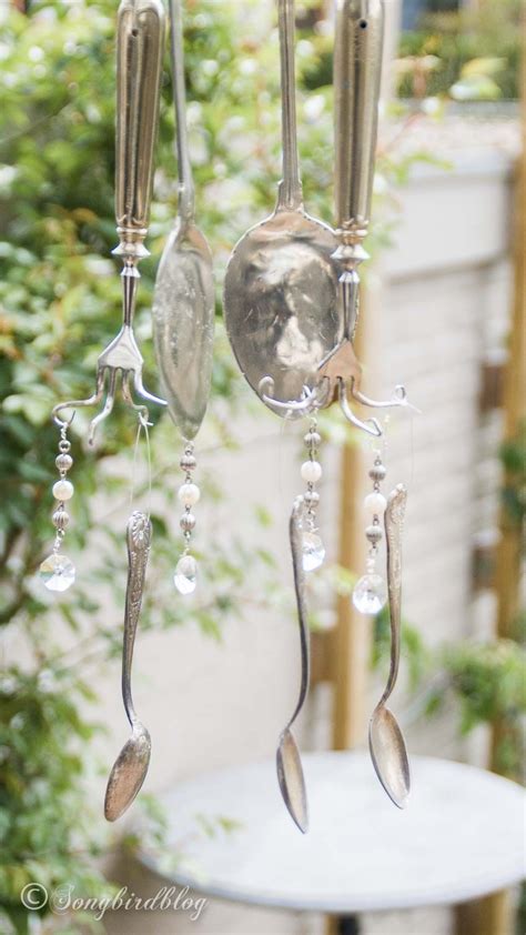 How To Make Wind Chimes From Vintage Silverware In 2020 Wind Chimes